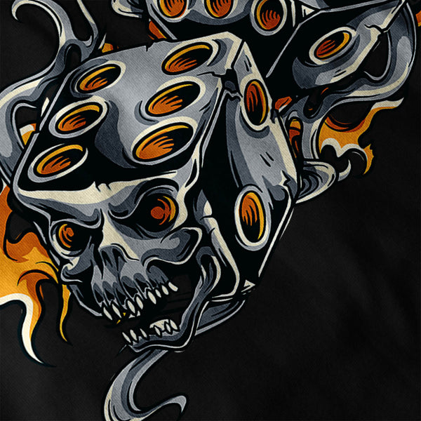 Flaming Demon Dice Mens Long Sleeve T-Shirt