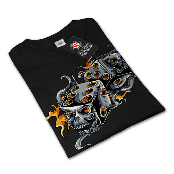 Flaming Demon Dice Mens Long Sleeve T-Shirt