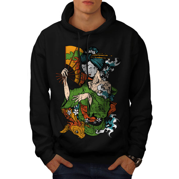 Geisha Asian Lady Mens Hoodie