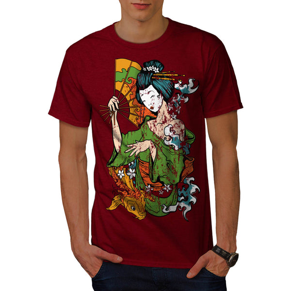Geisha Asian Lady Mens T-Shirt