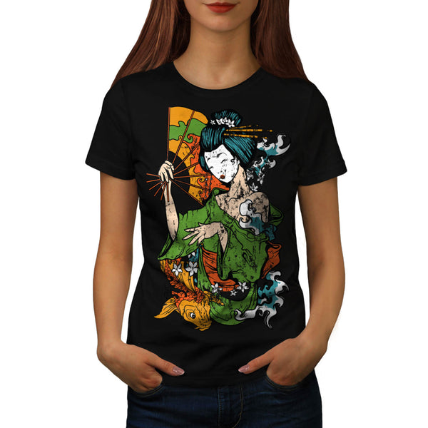 Geisha Asian Lady Womens T-Shirt