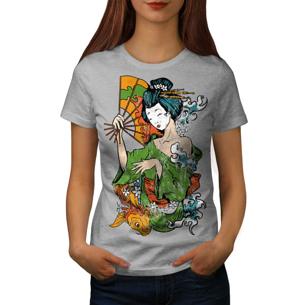 Geisha Asian Lady Womens T-Shirt