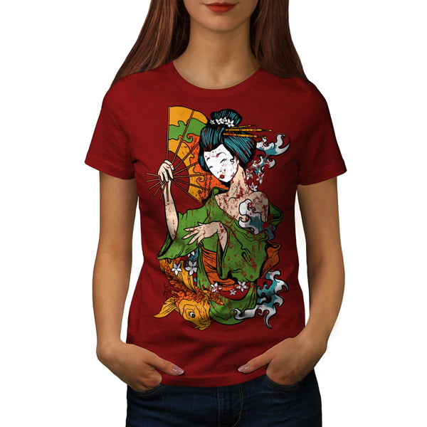 Geisha Asian Lady Womens T-Shirt