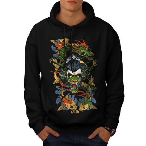 Scary Geisha Lady Mens Hoodie