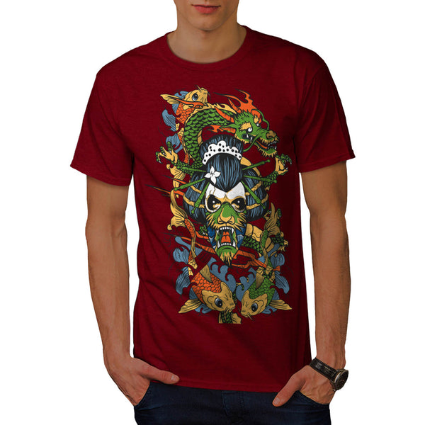 Scary Geisha Lady Mens T-Shirt