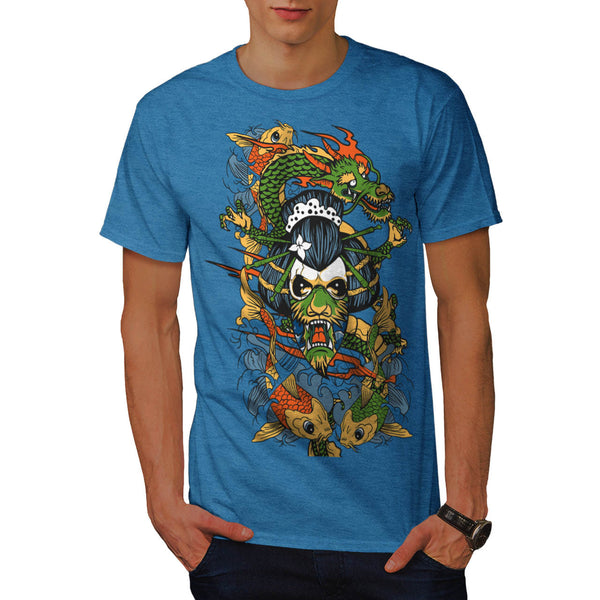 Scary Geisha Lady Mens T-Shirt