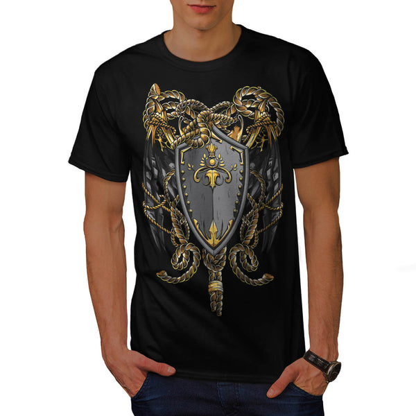 Medieval Shield Rope Mens T-Shirt