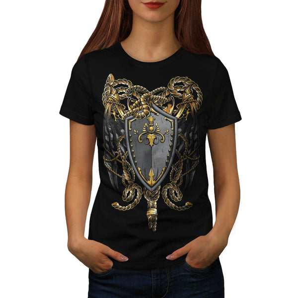 Medieval Shield Rope Womens T-Shirt