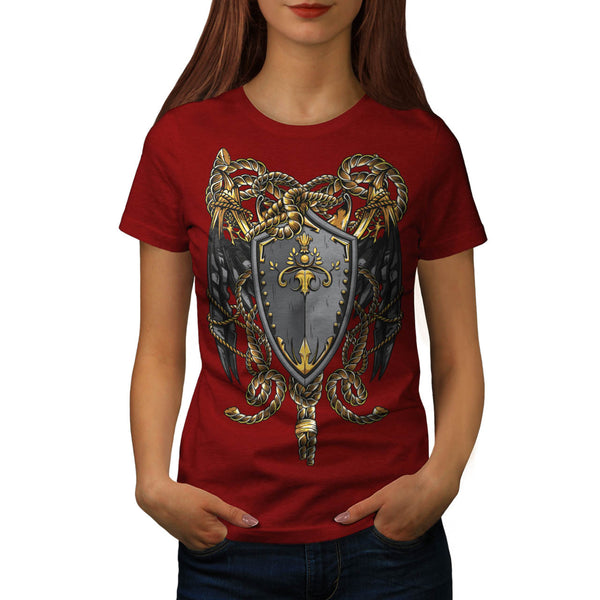 Medieval Shield Rope Womens T-Shirt