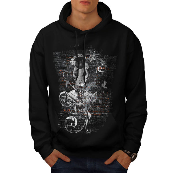 Gothic Asian Lady Mens Hoodie