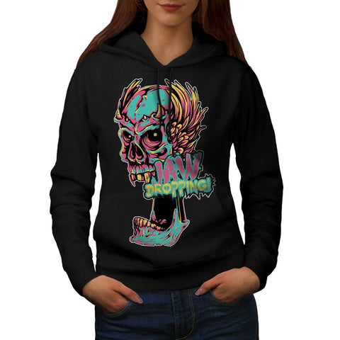 Jaw Dropping Zombie Womens Hoodie