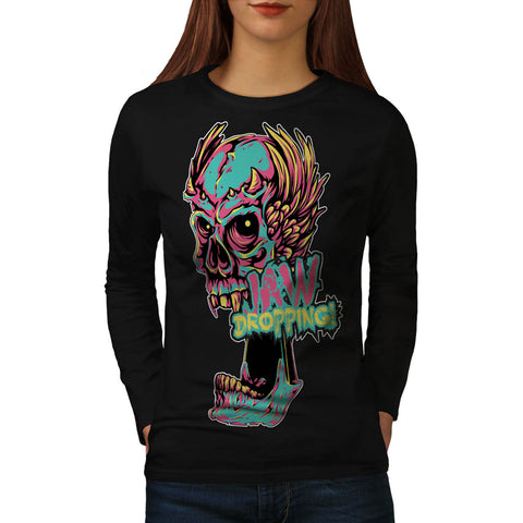 Jaw Dropping Zombie Womens Long Sleeve T-Shirt