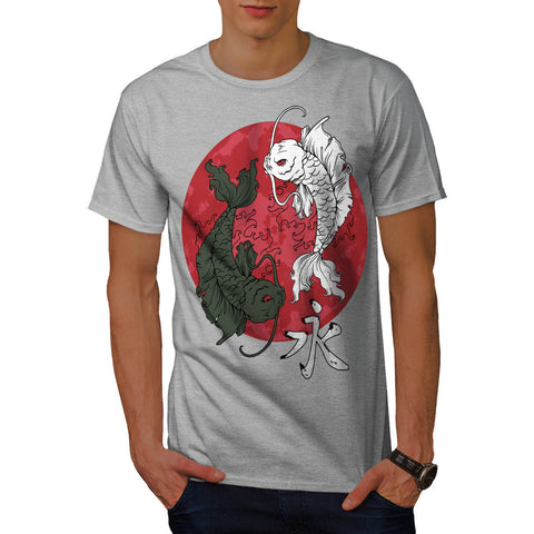 Japan Sun Rise Fish Mens T-Shirt