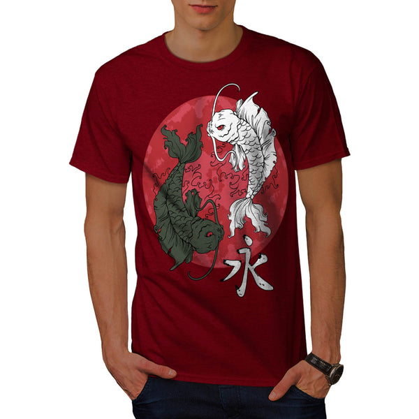 Japan Sun Rise Fish Mens T-Shirt
