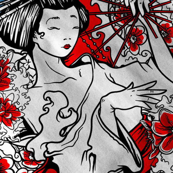 Geisha Flower Power Womens T-Shirt