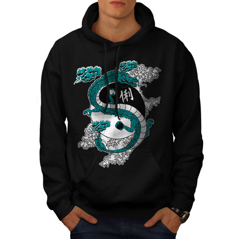 Oriental Dragon Love Mens Hoodie