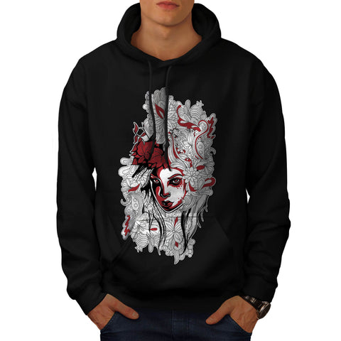 Girl Flower Power Mens Hoodie