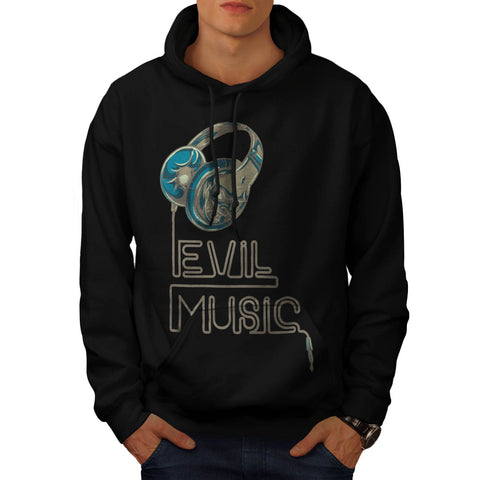 Evil Music Headphone Mens Hoodie