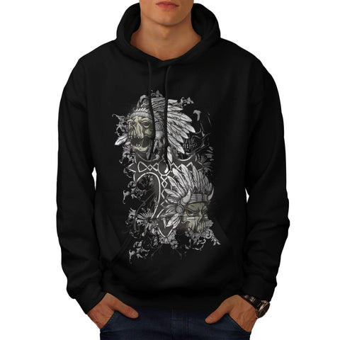Indian Curse Skull Mens Hoodie