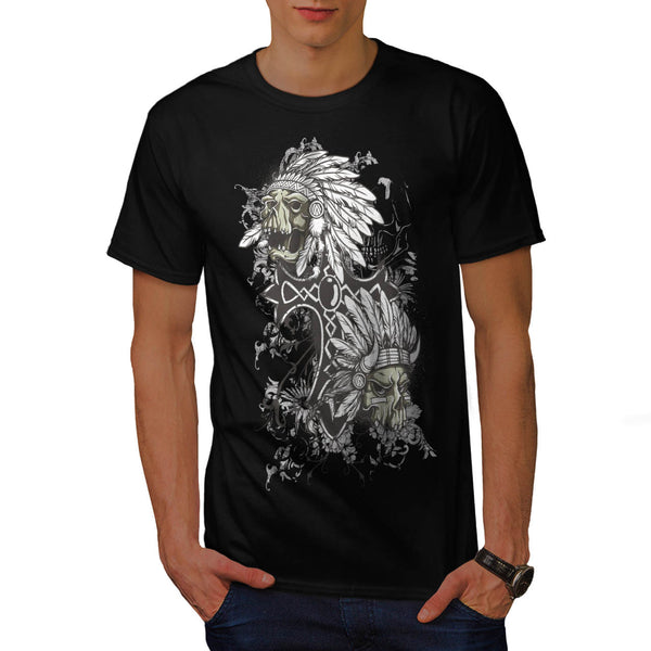 Indian Curse Skull Mens T-Shirt