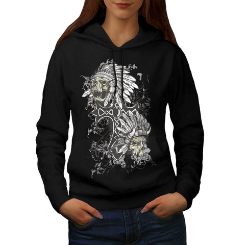 Indian Curse Skull Womens Hoodie
