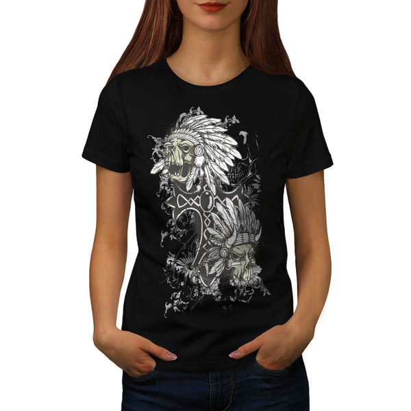 Indian Curse Skull Womens T-Shirt
