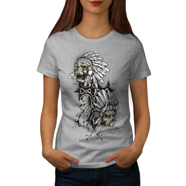 Indian Curse Skull Womens T-Shirt