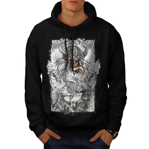 Viking Warrior Face Mens Hoodie