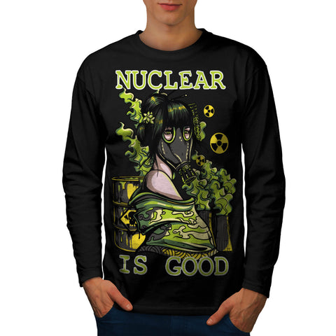 Nuclear Gas Mask Mens Long Sleeve T-Shirt