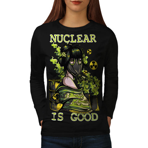 Nuclear Gas Mask Womens Long Sleeve T-Shirt