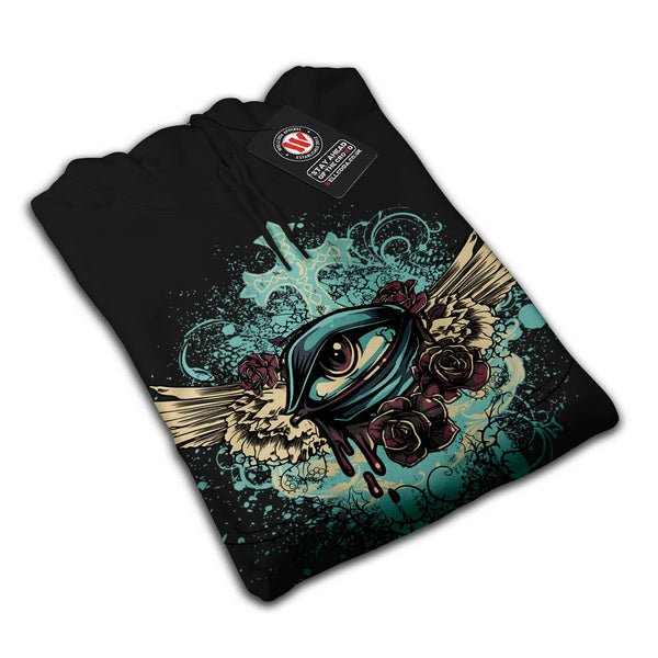 Eye Ball Angel Wings Mens Hoodie