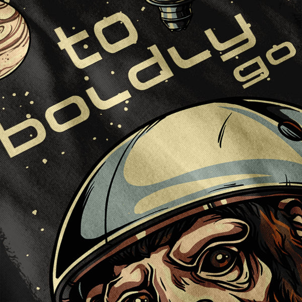 Boldly Go Space Ape Womens Long Sleeve T-Shirt