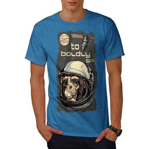 Boldly Go Space Ape Mens T-Shirt