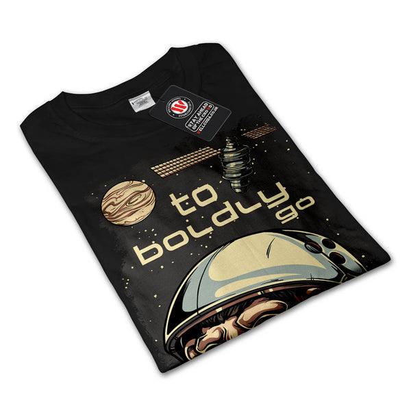 Boldly Go Space Ape Womens Long Sleeve T-Shirt