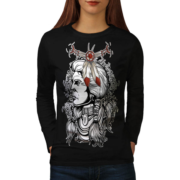 Indian Tribe Chief Womens Long Sleeve T-Shirt