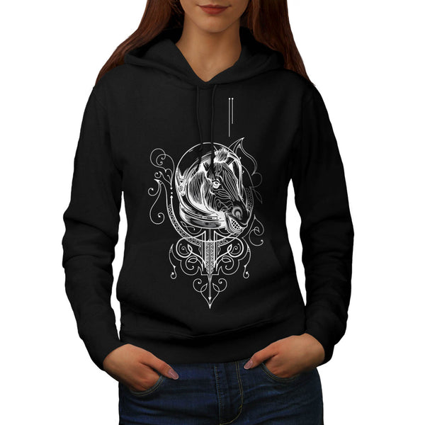Amazing Zebra Head Womens Hoodie