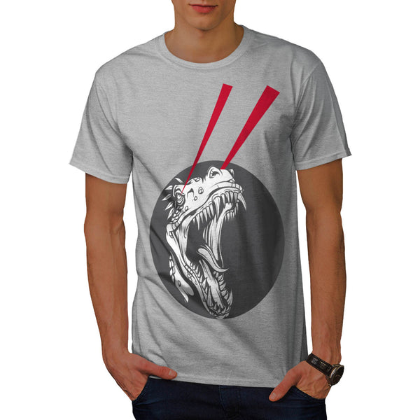 Crazy Dinosaur Laser Mens T-Shirt
