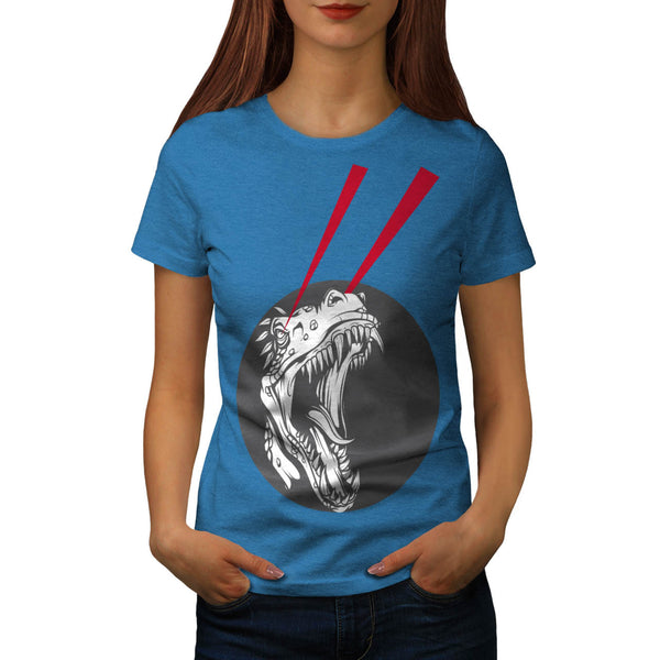 Crazy Dinosaur Laser Womens T-Shirt