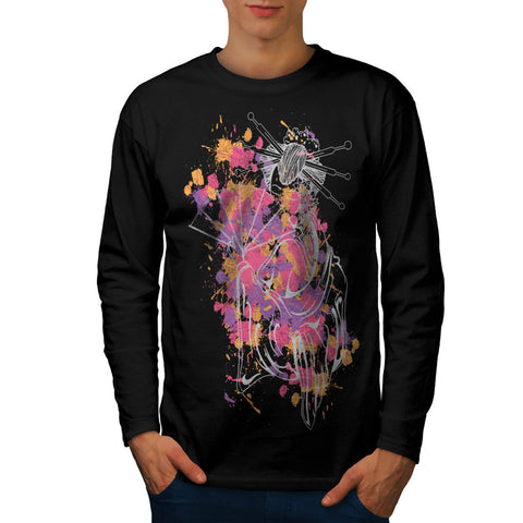 Japanese Geisha Lady Mens Long Sleeve T-Shirt