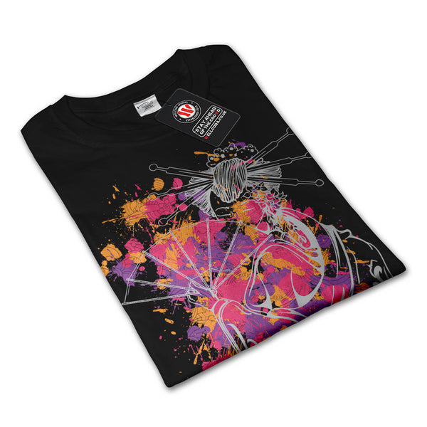 Japanese Geisha Lady Mens Long Sleeve T-Shirt
