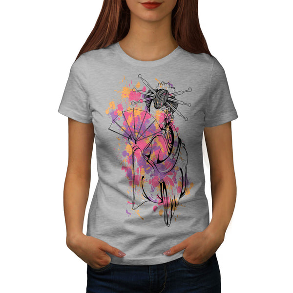 Japanese Geisha Lady Womens T-Shirt