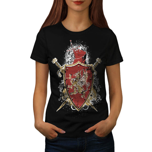 Medieval War Shield Womens T-Shirt
