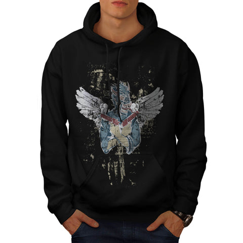 Gangster Mask Gun Mens Hoodie