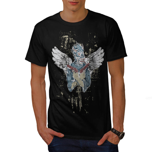 Gangster Mask Gun Mens T-Shirt