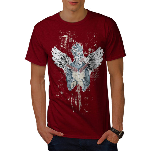 Gangster Mask Gun Mens T-Shirt