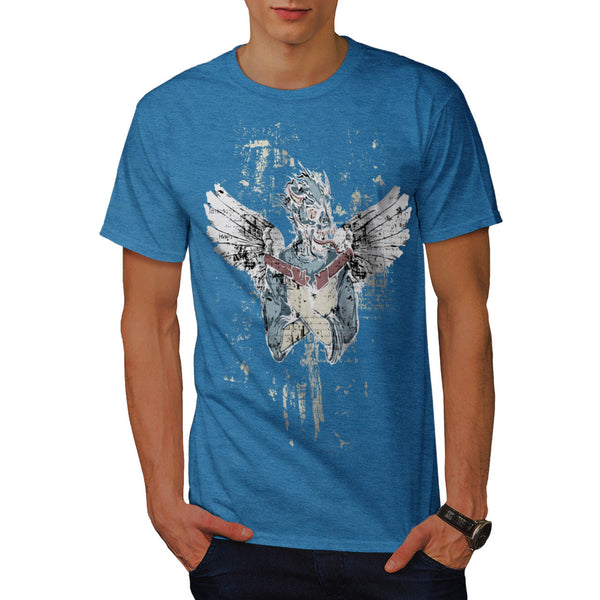 Gangster Mask Gun Mens T-Shirt