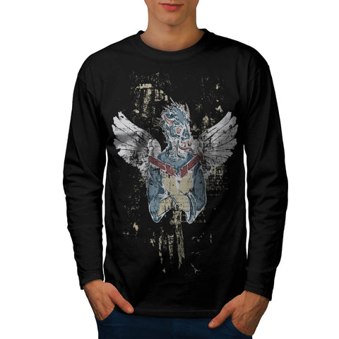 Gangster Mask Gun Mens Long Sleeve T-Shirt