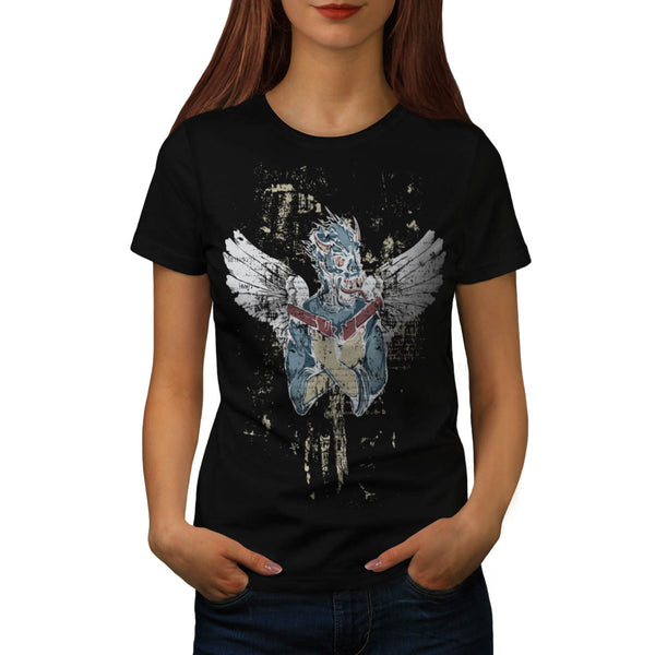 Gangster Mask Gun Womens T-Shirt