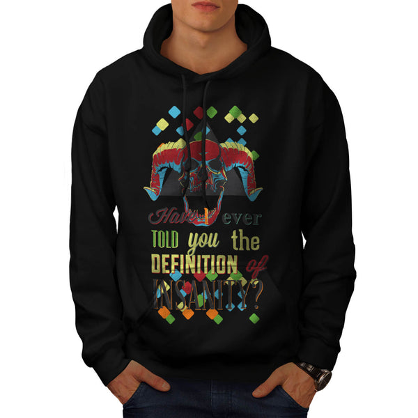 Insanity Joker Skull Mens Hoodie