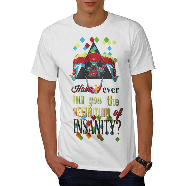 Insanity Joker Skull Mens T-Shirt